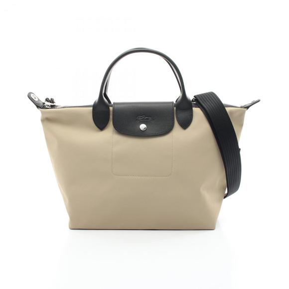 LONGCHAMP Black Leather Tote Bag - Picture 1 of 6
